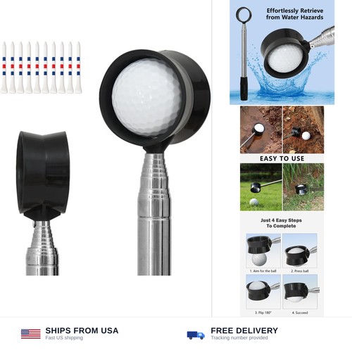 Telescopic golf ball retriever - telescopic,